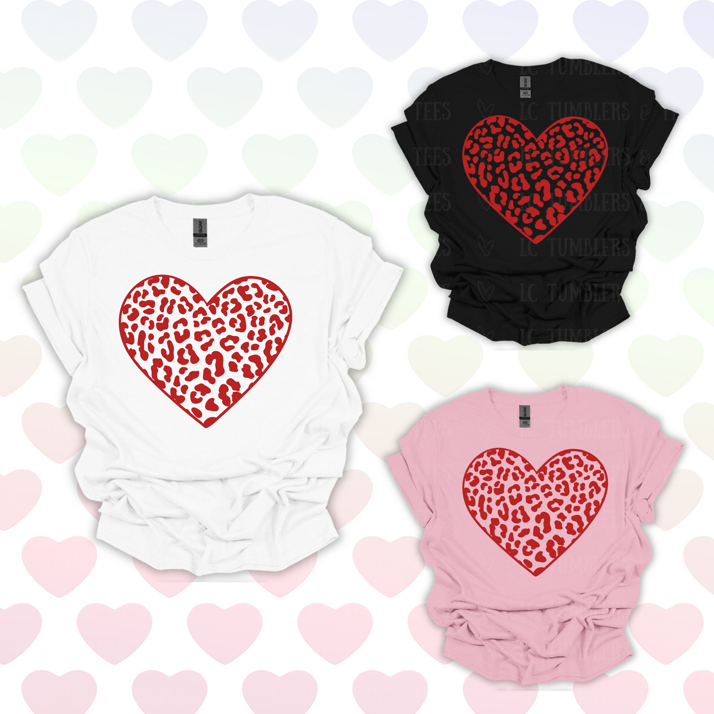 Leopard Print Heart | Trendy Valentines Day Tee | Valentines Day Shirt | Funny Valentines Day Shirt | Gift For Her | Gift For Him