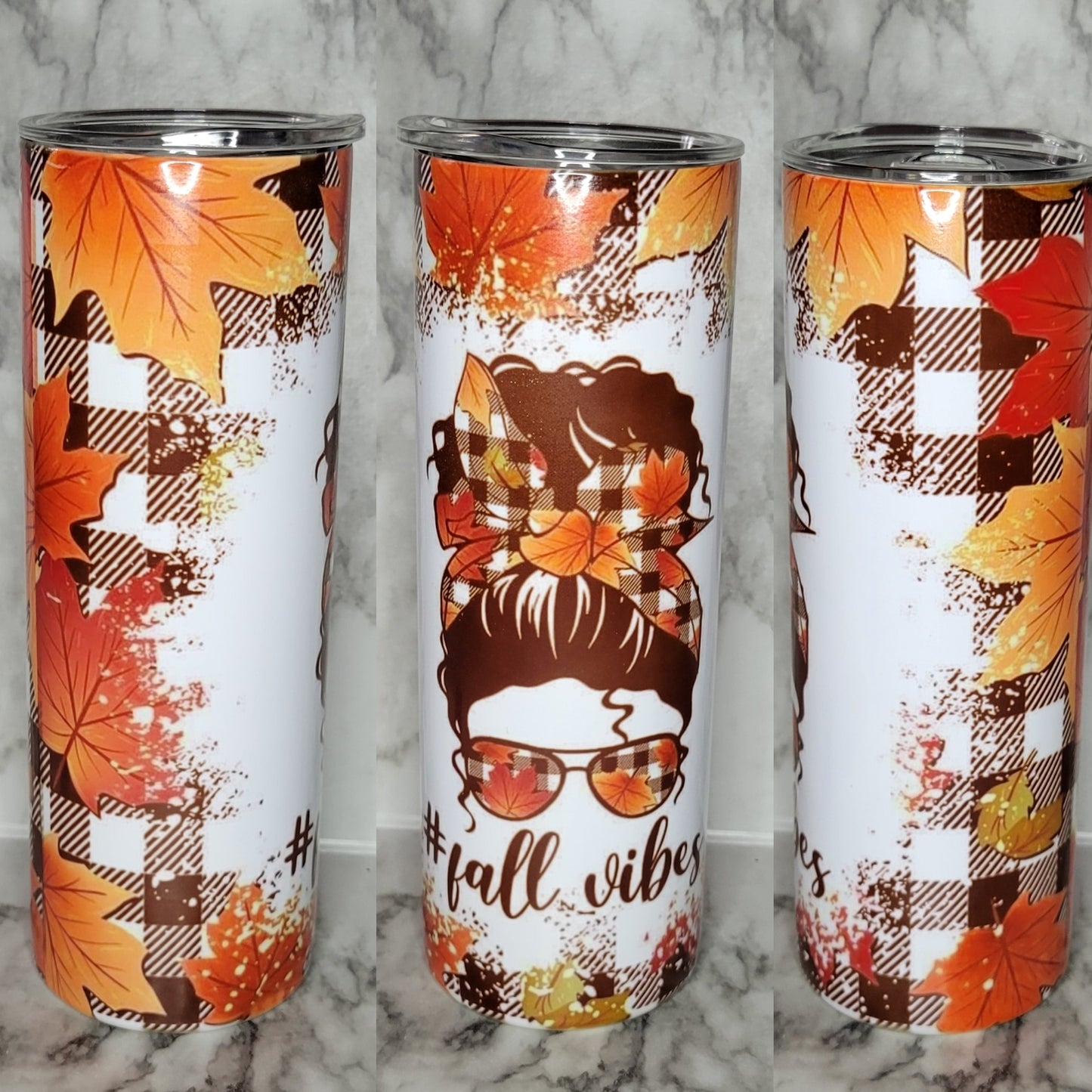 Fall Vibes - 20oz Skinny Stainless Steel Tumbler