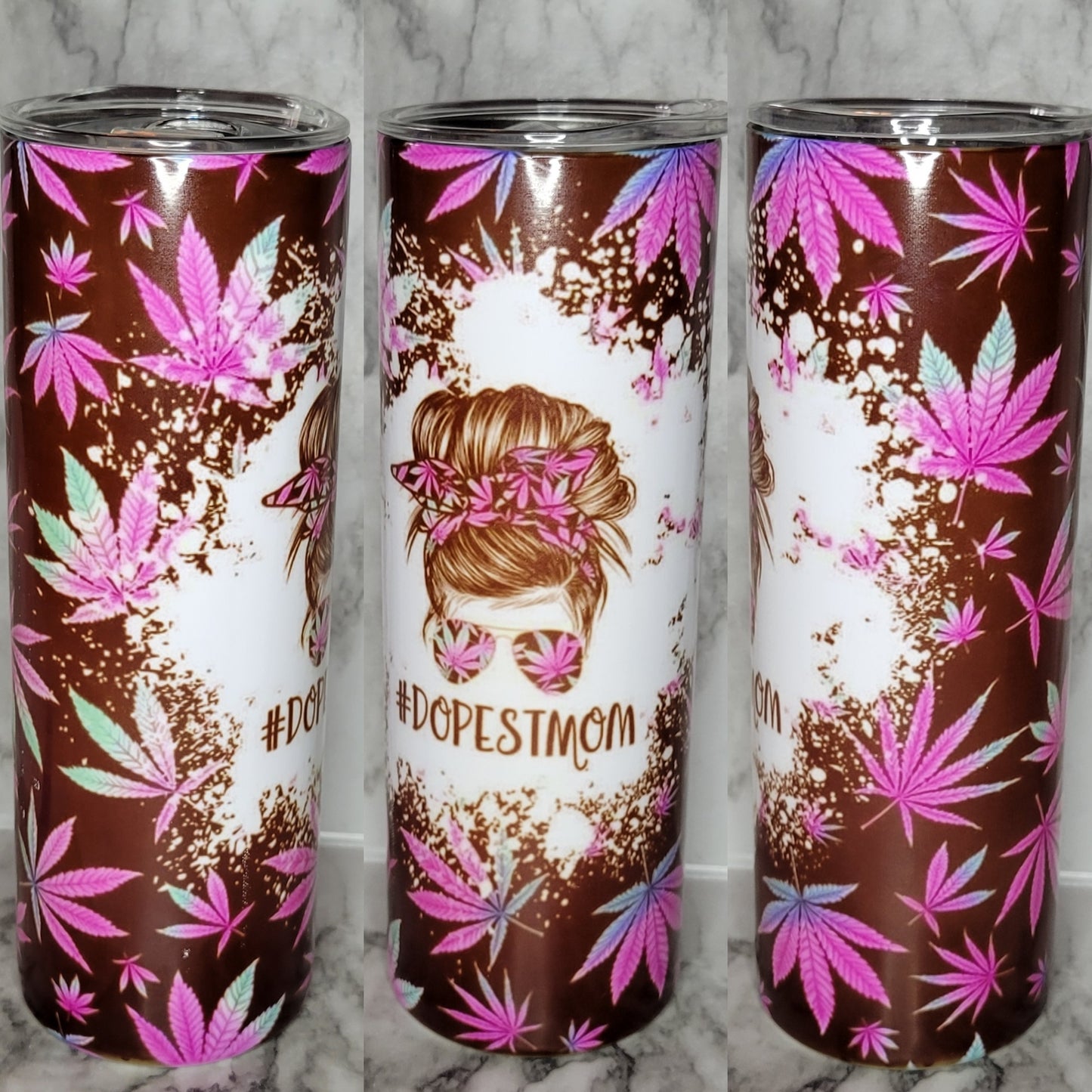 #Dopestmom - 20oz Skinny Stainless Steel Tumbler