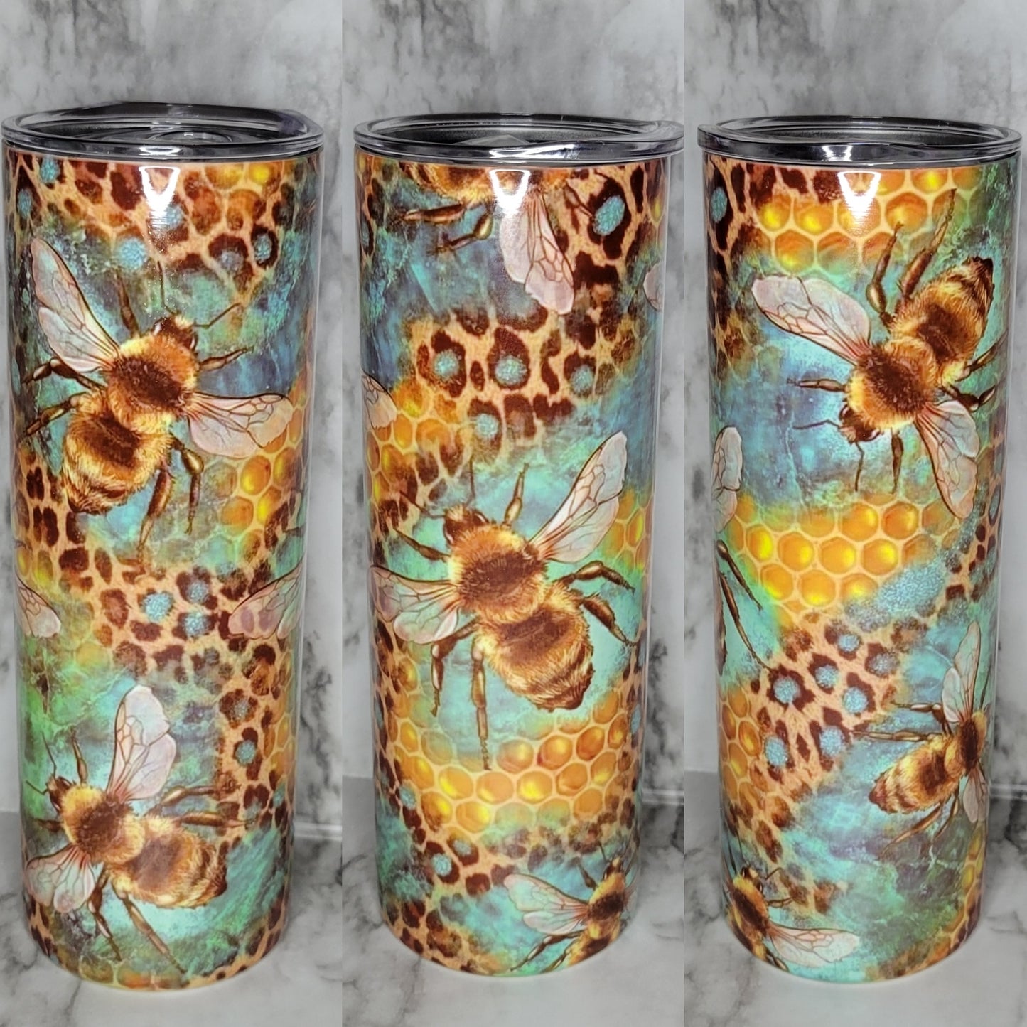 For The Bees - 20oz Skinny Stainless Steel Insulated Tumbler