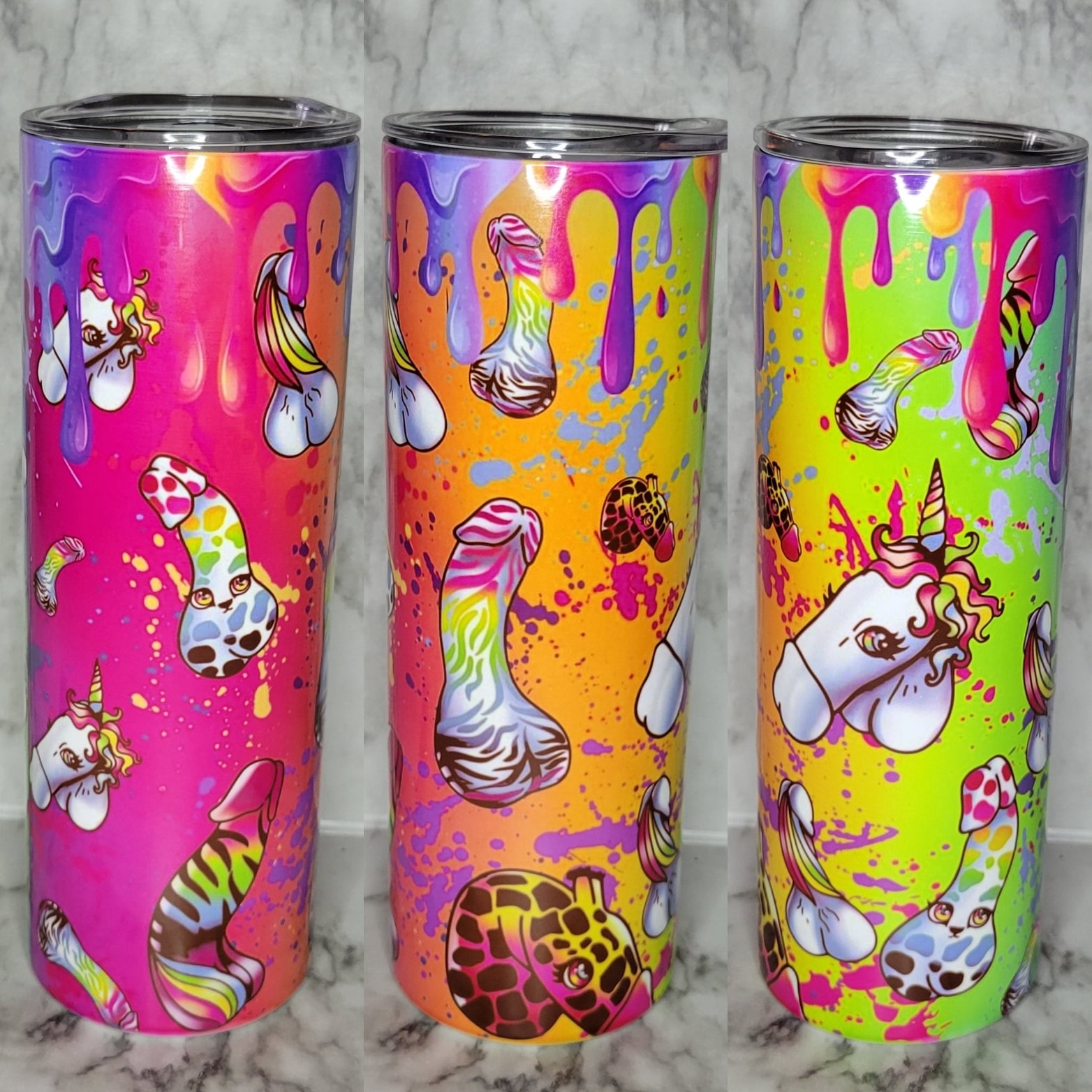 Lisa Frank Explicit 20oz Skinny Stainless Steel Tumbler Lc Tumblers And Tees 5787