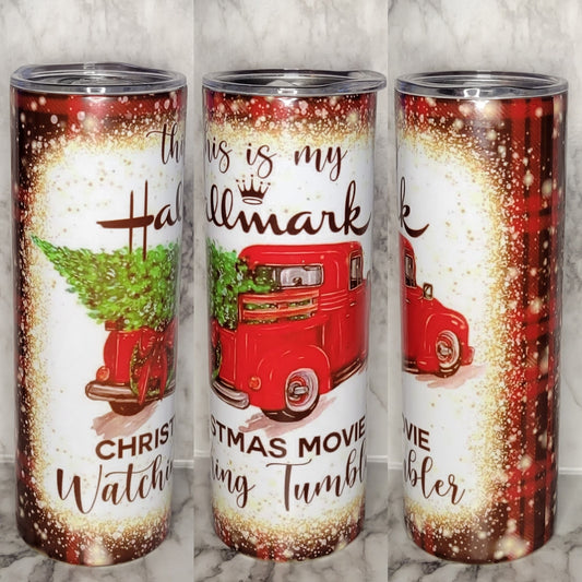 This Is My Hallmark Christmas Movie Watching Tumbler - 20oz Skinny Stainless Steel Tumbler